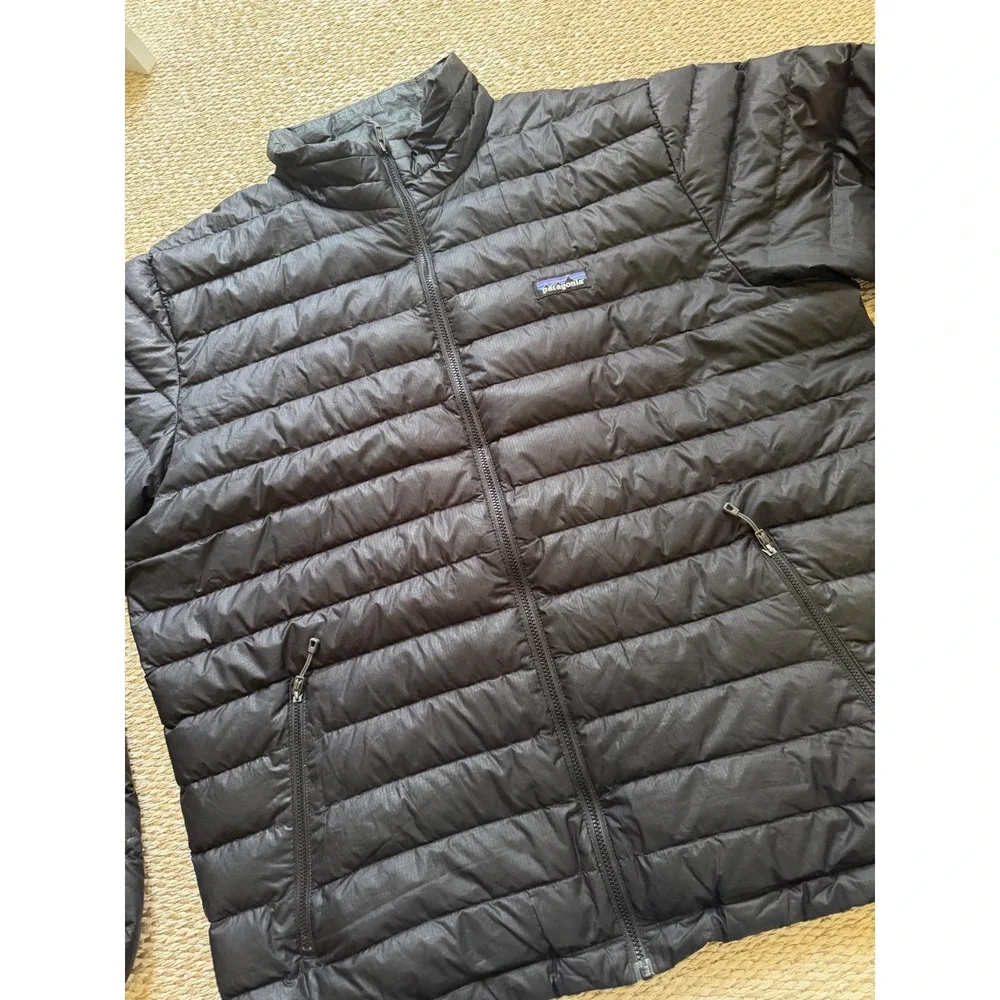 Patagonia Mens Down Sweater Jacket Black Puffer Full Zip 84674 XXL - Picture 4 of 8